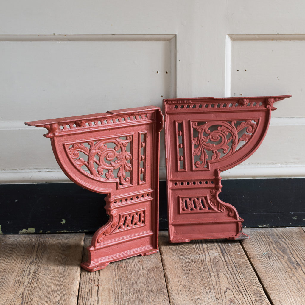 pierced cast iron stands.