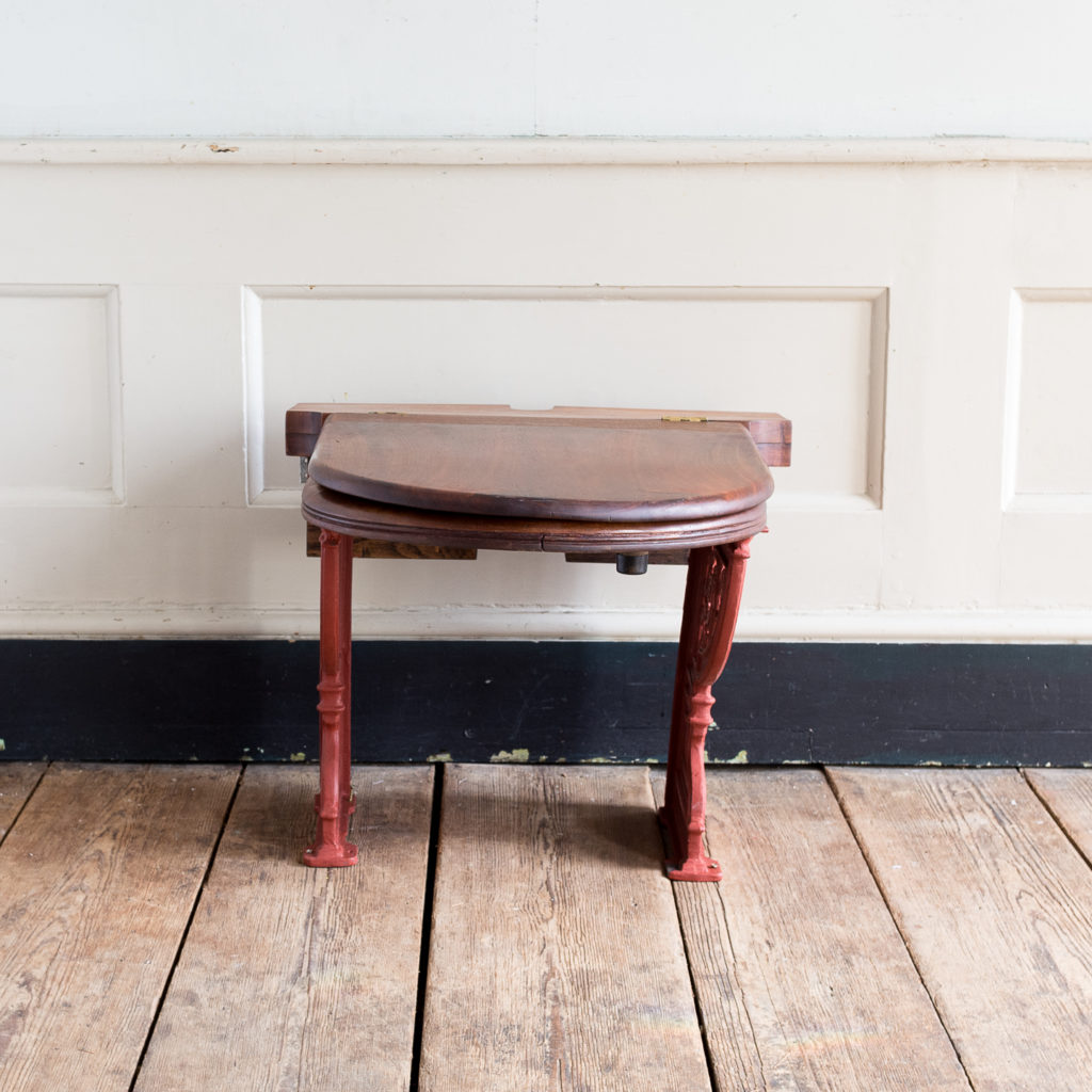 Victorian mahogany toilet seat and brackets,