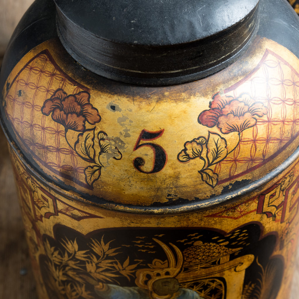 Pair of nineteenth century parcel-gilt tea canisters, -138344