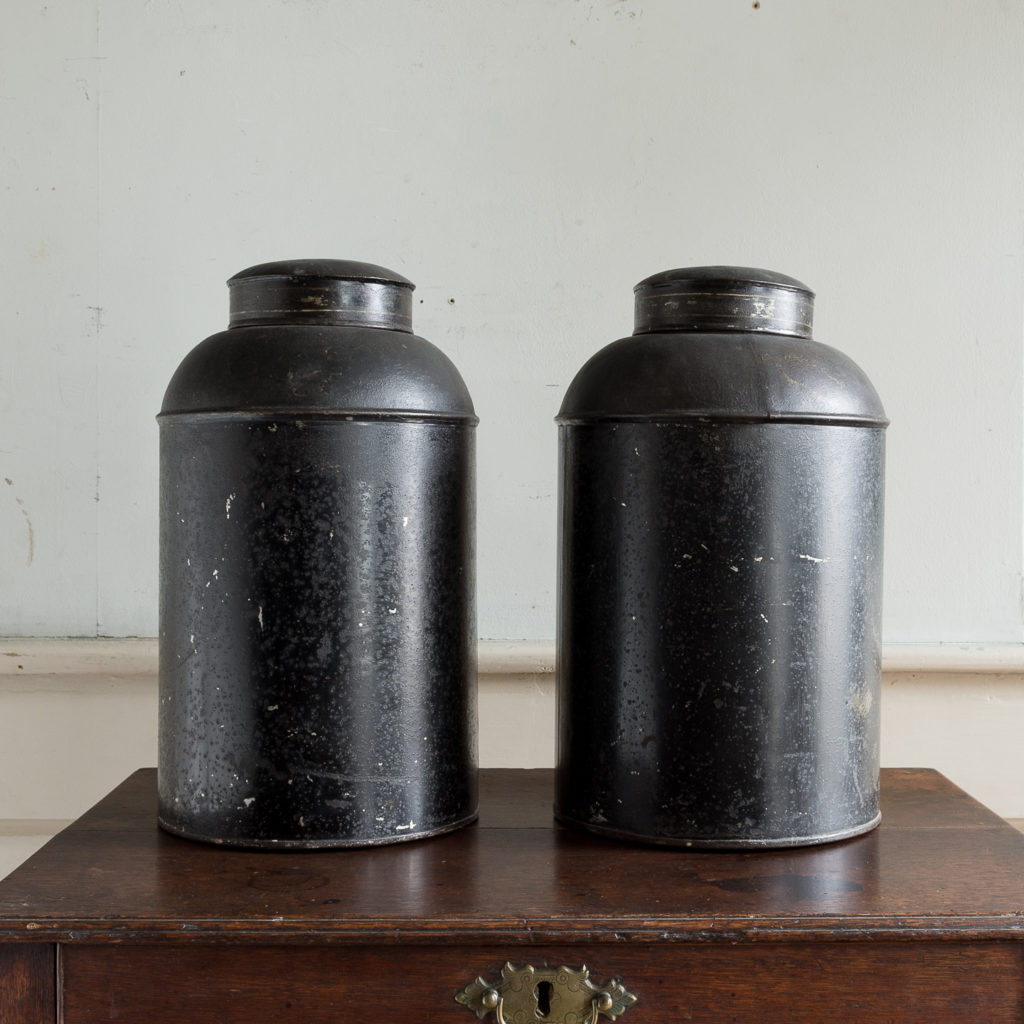 Pair of nineteenth century parcel-gilt tea canisters, -138330