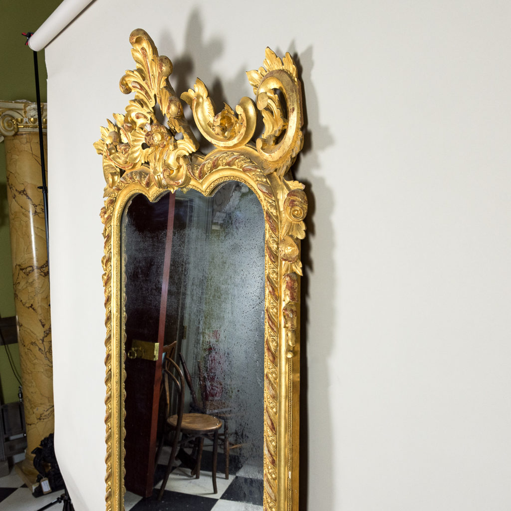 Large nineteenth century French giltwood mirror,-138696