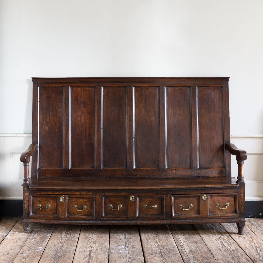 George II oak settle,