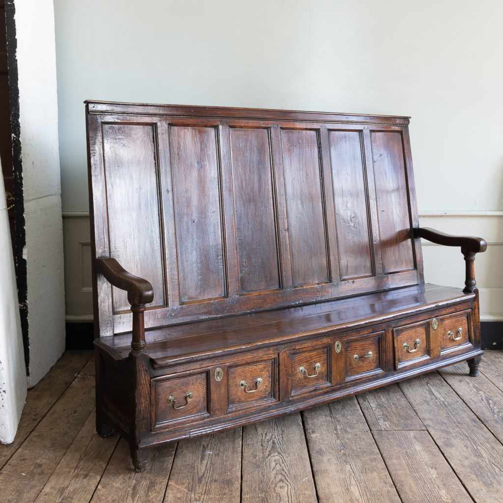 George II oak settle,