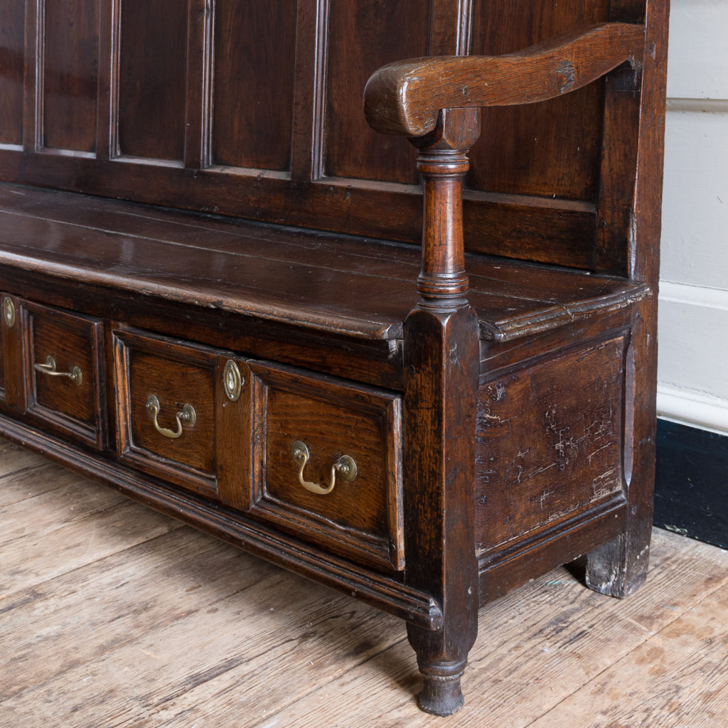 George II oak settle,-138509