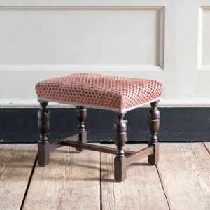 Jacobean revival oak foot stool,