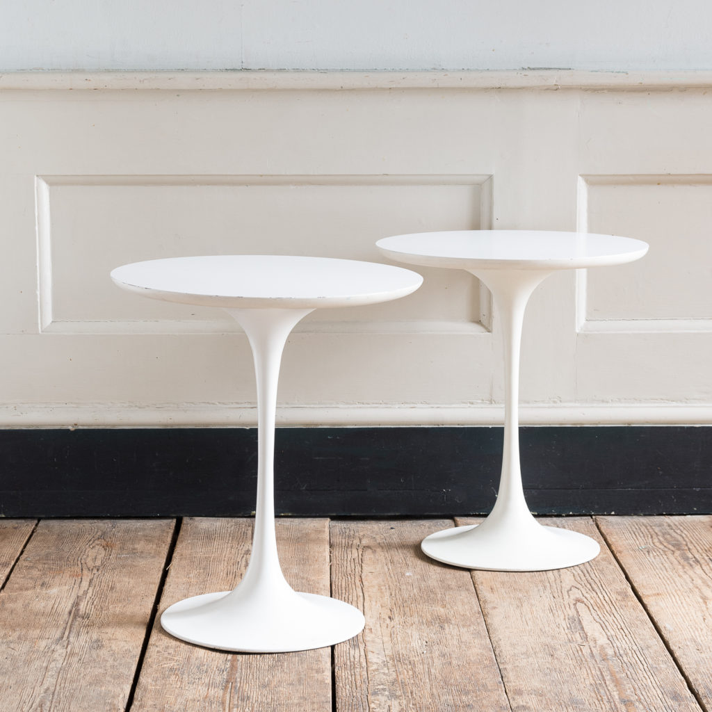 Pair of 1960s tulip side tables by Maurice Burke for Arkana,