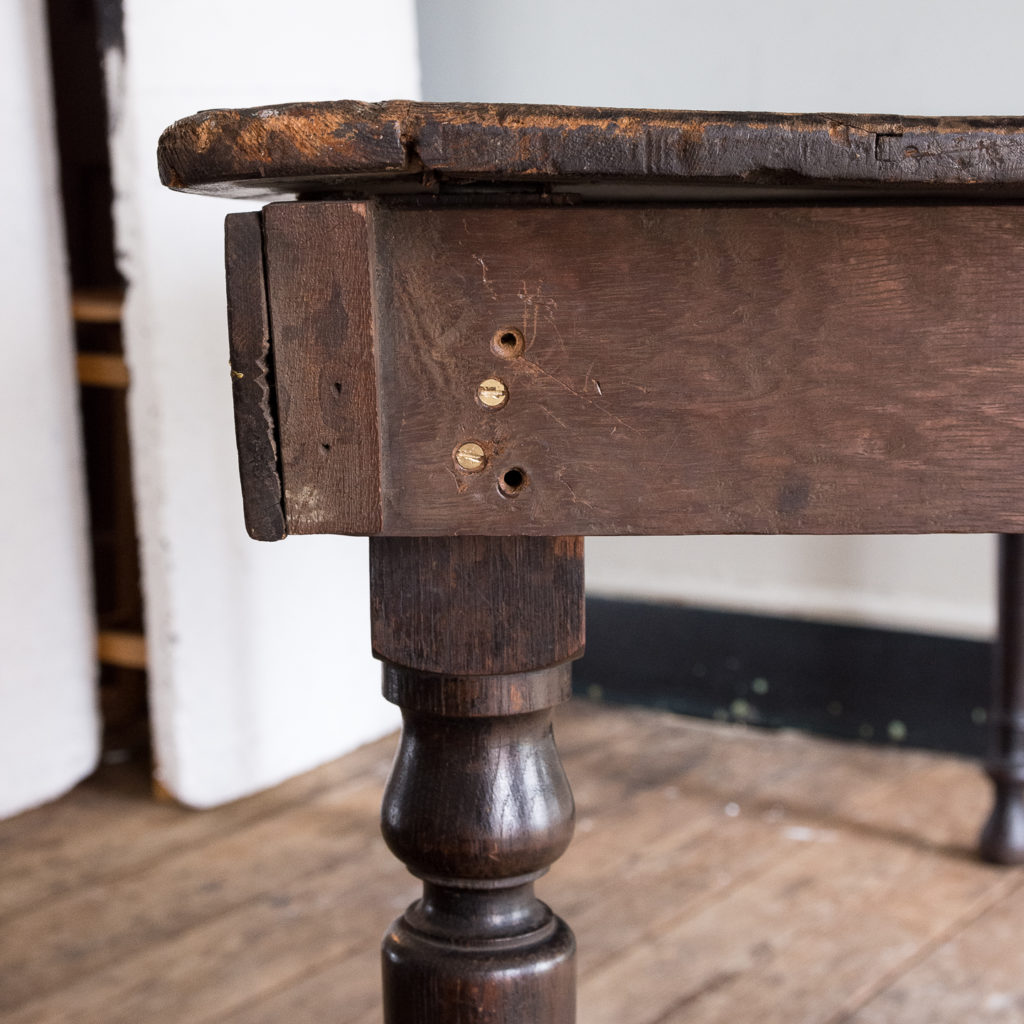 Victorian oak and pine table,-138730