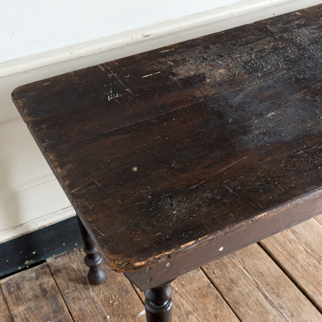 Victorian oak and pine table,-138733