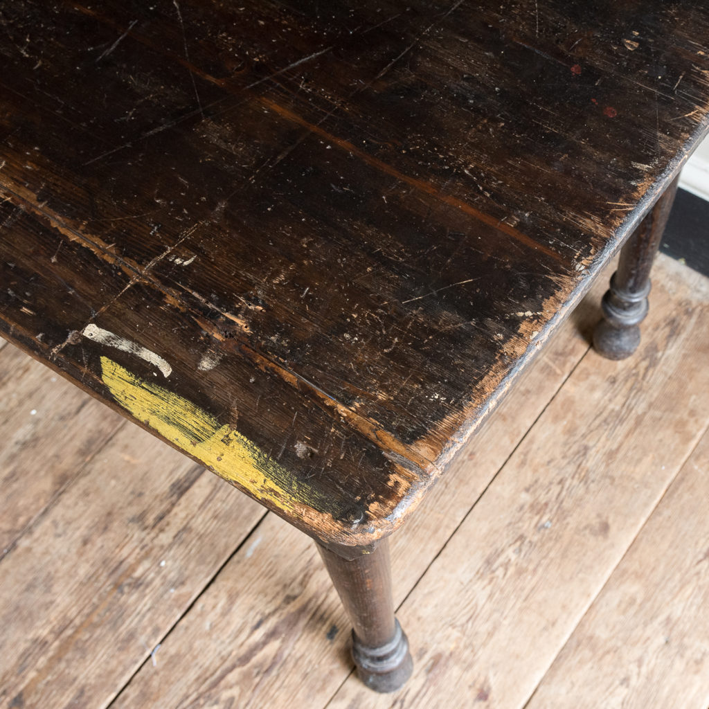 Victorian oak and pine table,-138735