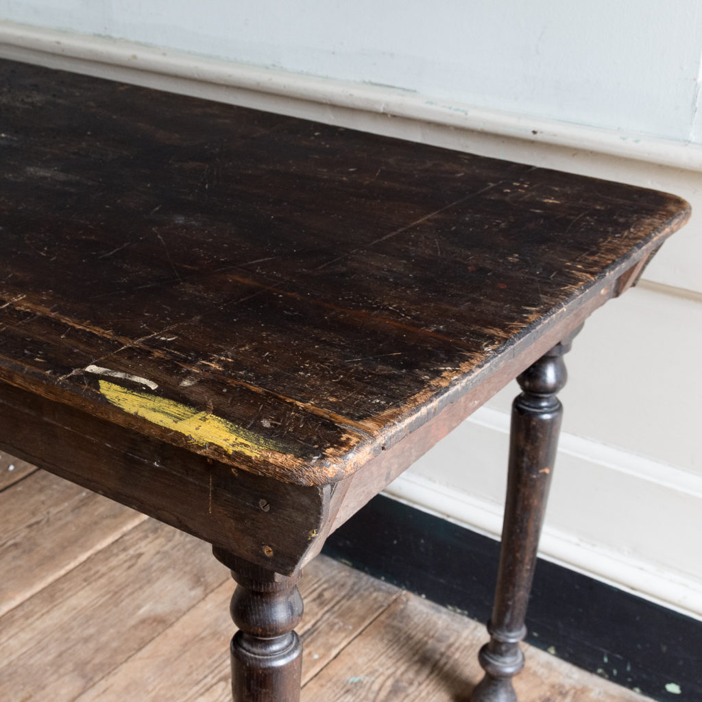 Victorian oak and pine table,-138738