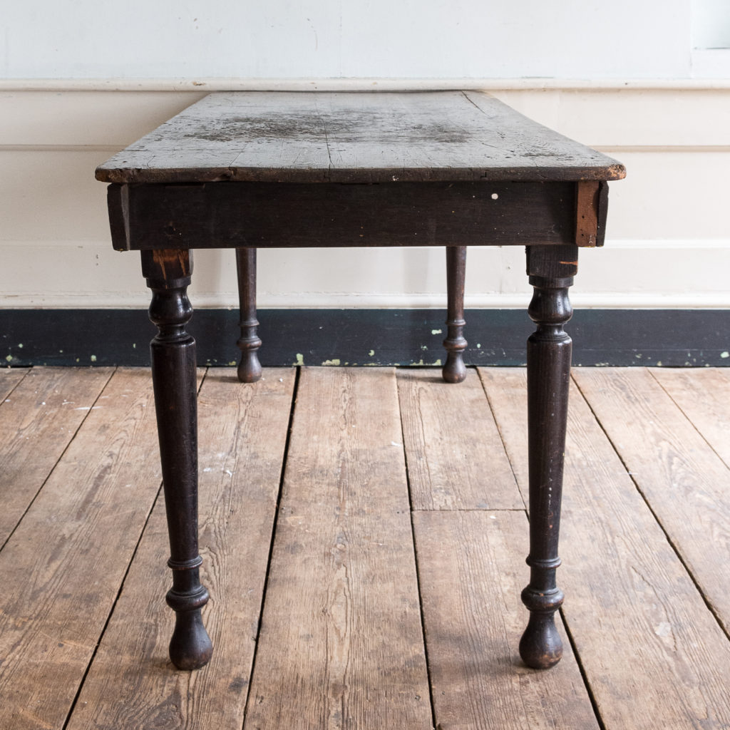 Victorian stained pine and oak kitchen table