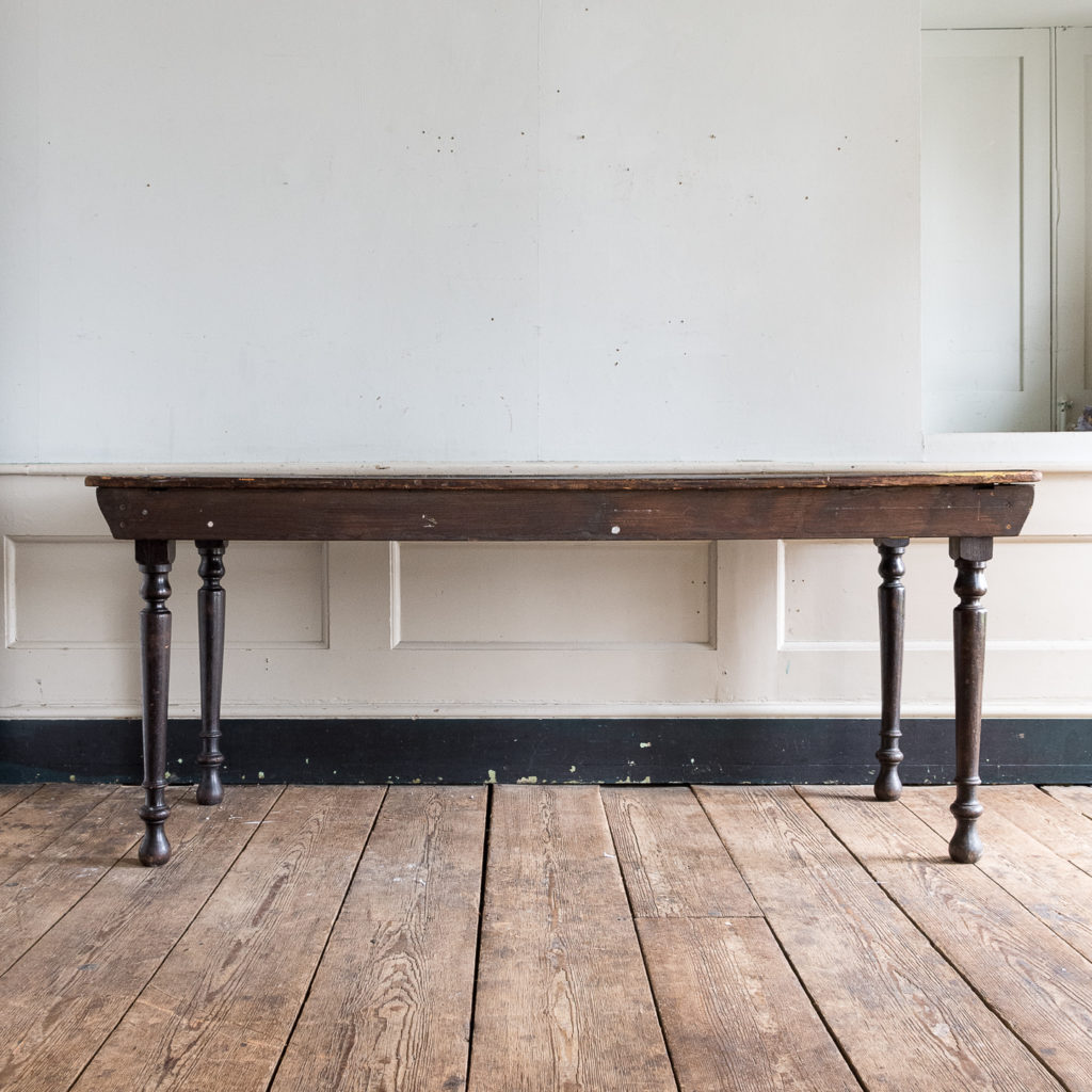 Victorian stained pine and oak kitchen table