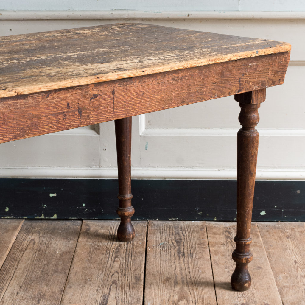 Victorian oak and pine table,-138765