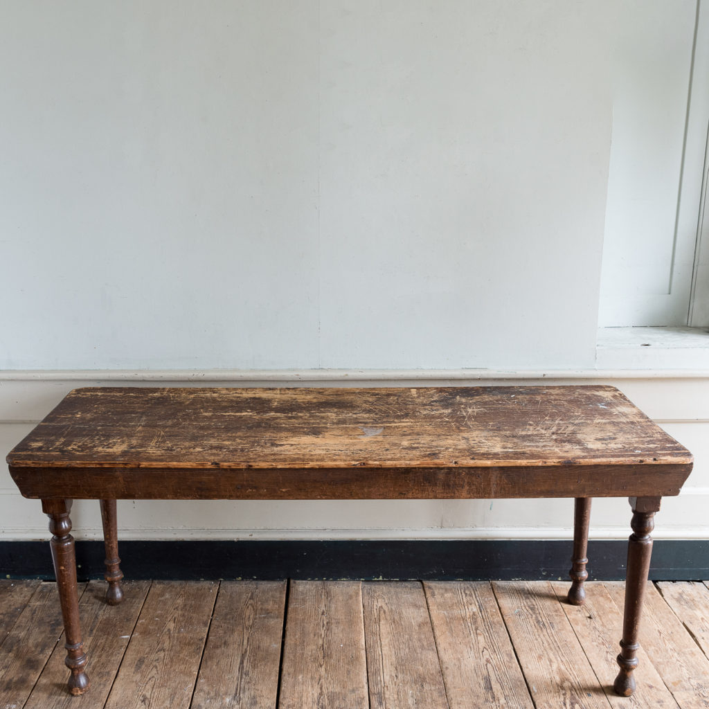 Victorian oak and pine table,-138771