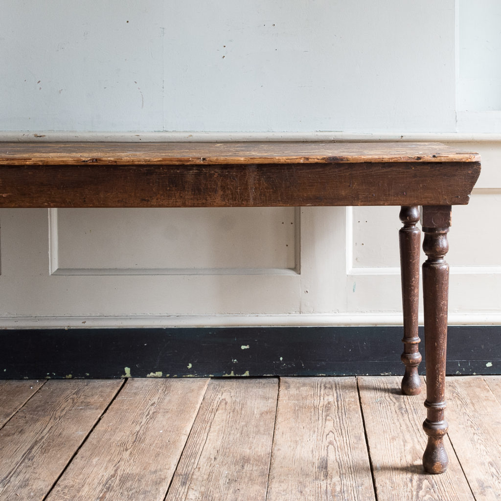 Victorian oak and pine table,-138761