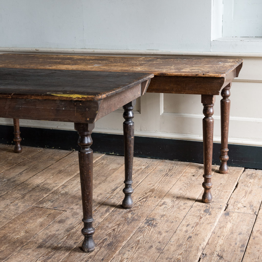 Victorian oak and pine table,-138739