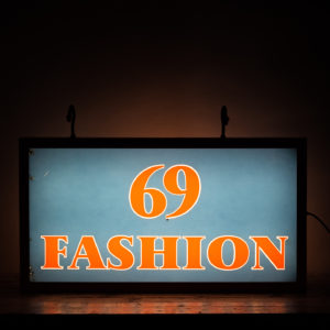 ‘Fashion 69’ illuminated sign,-0