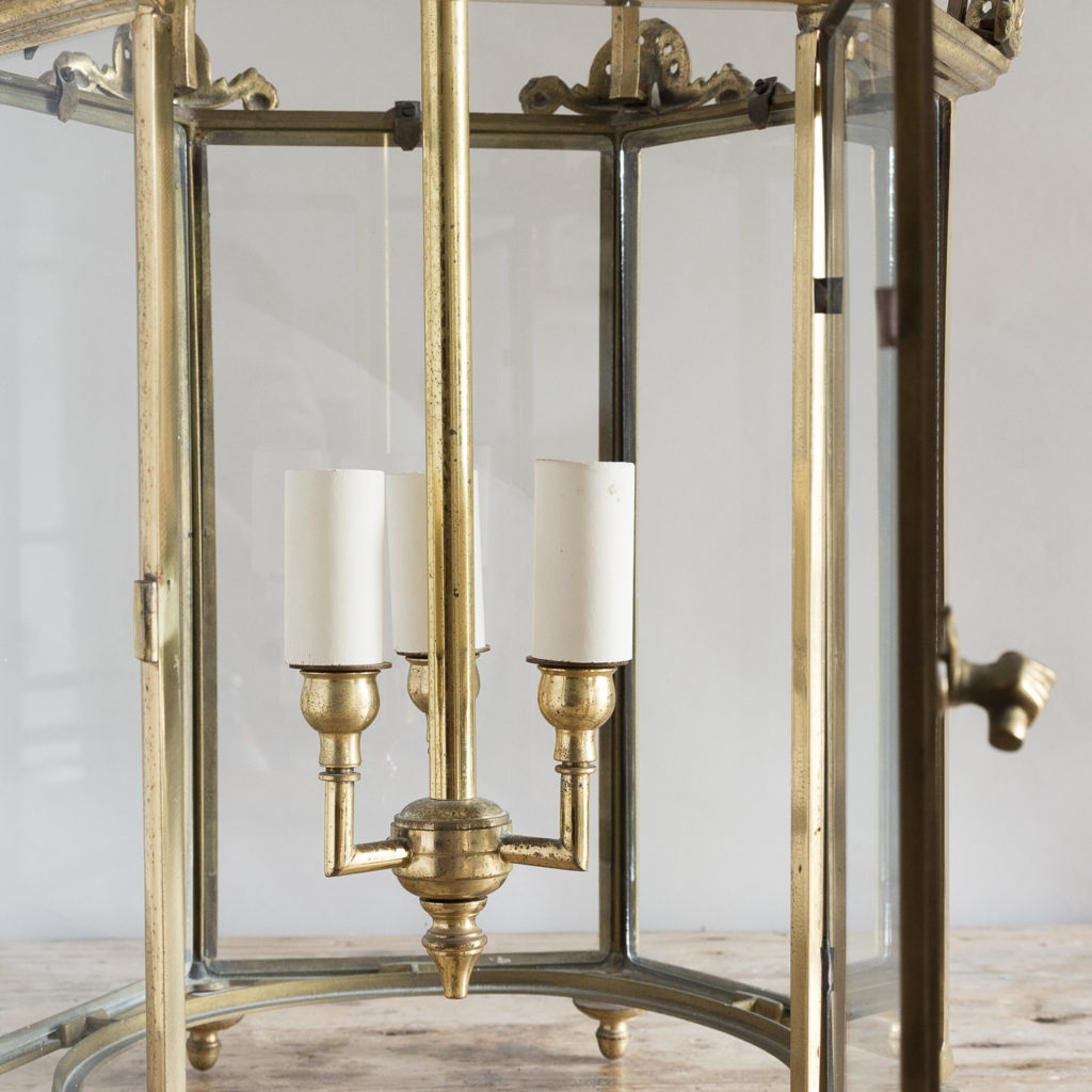 Regency style gilt brass hall lantern, -138244