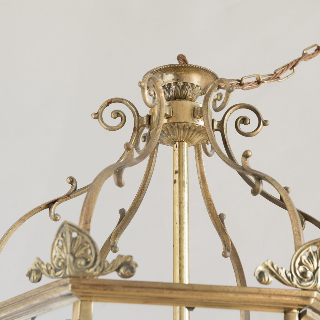 Regency style gilt brass hall lantern, -138247