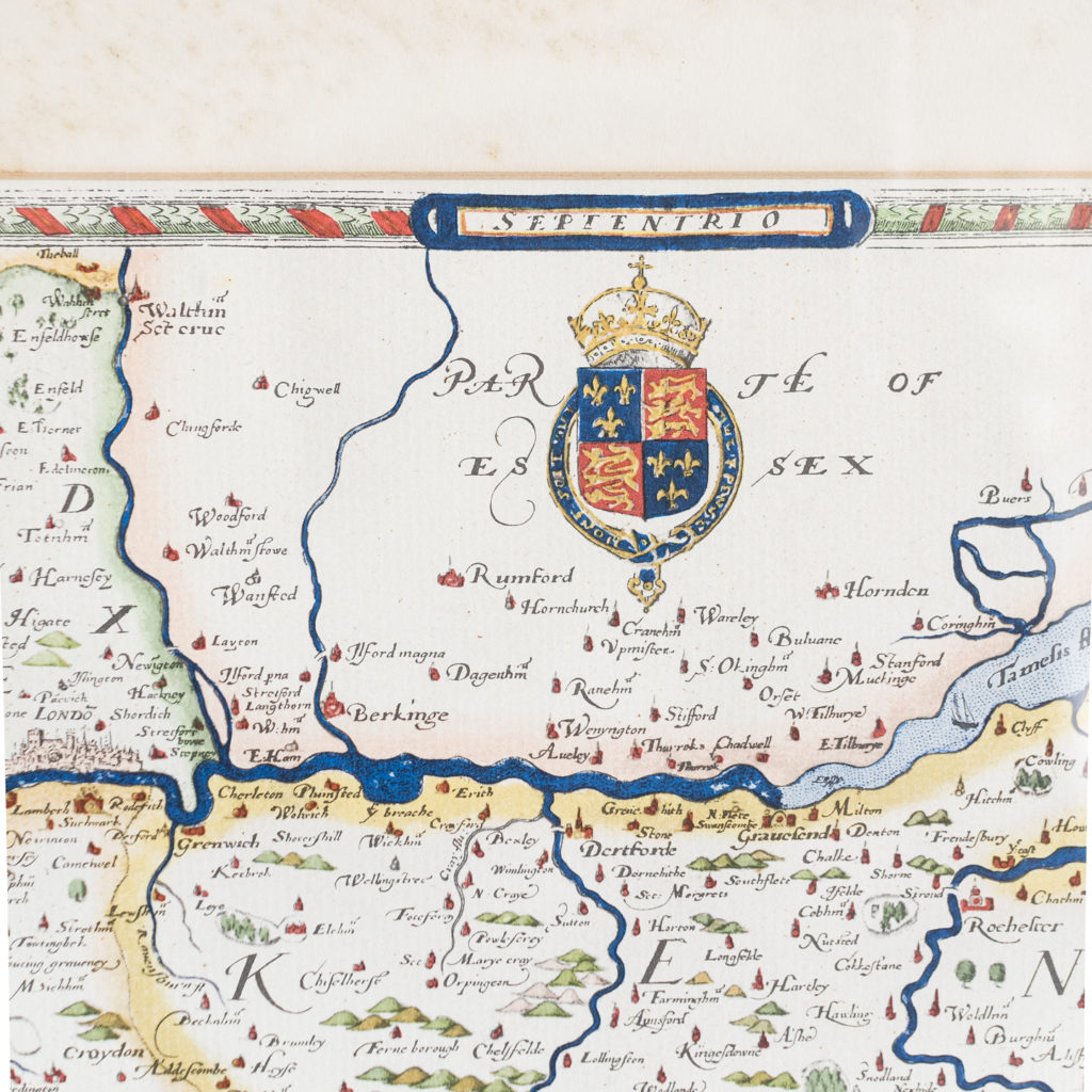 Map of Kent, Sussex, Surrey and Middlesex -138589