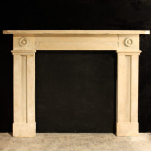 stone bullseye chimneypiece