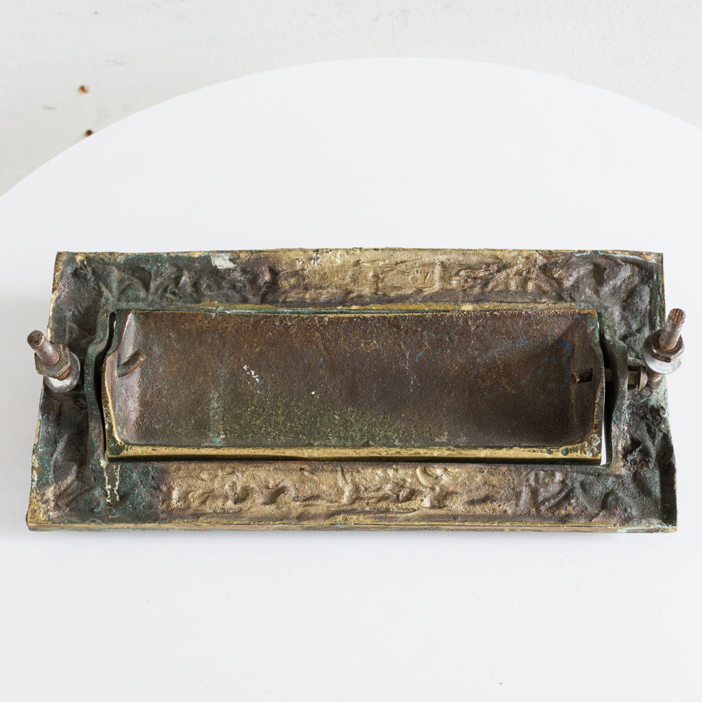 Victorian brass letterplate, -139327