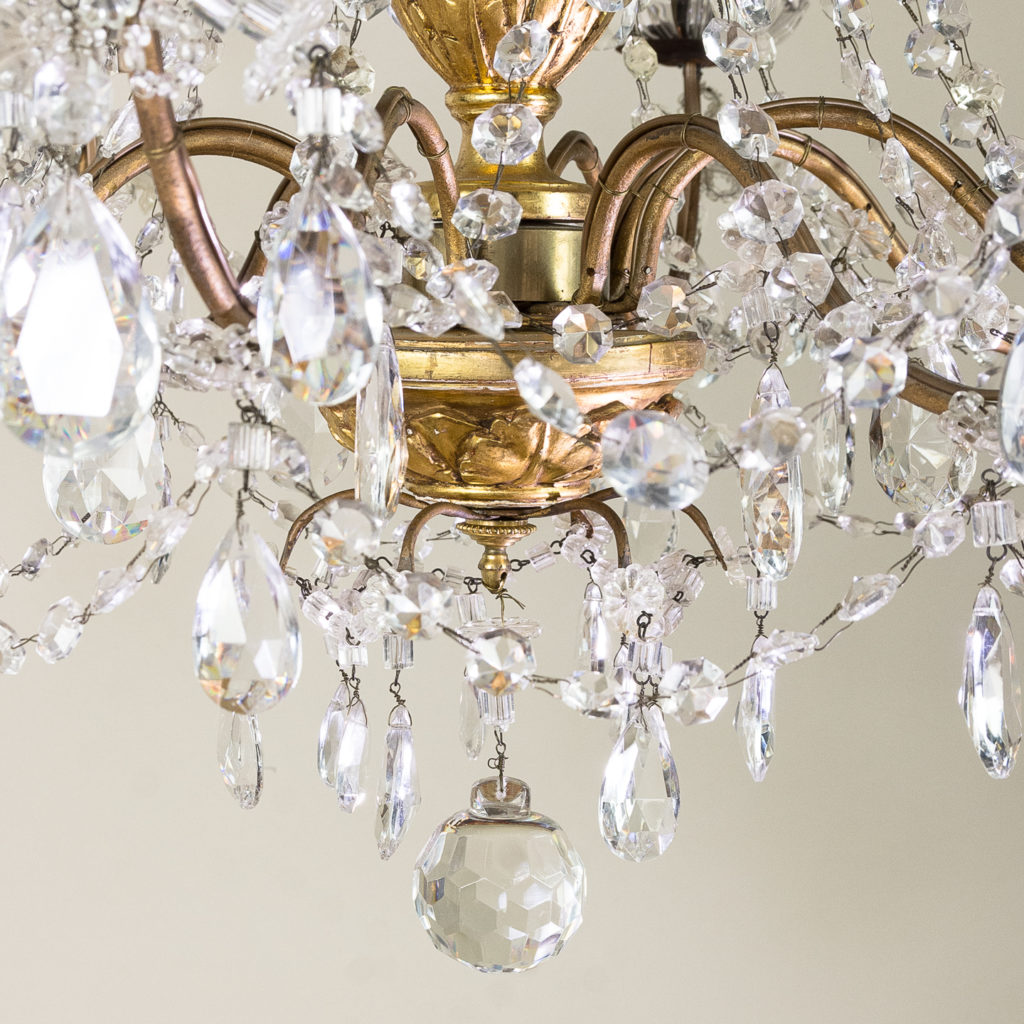 Late nineteenth century Genoese giltwood and glass chandelier, -139310