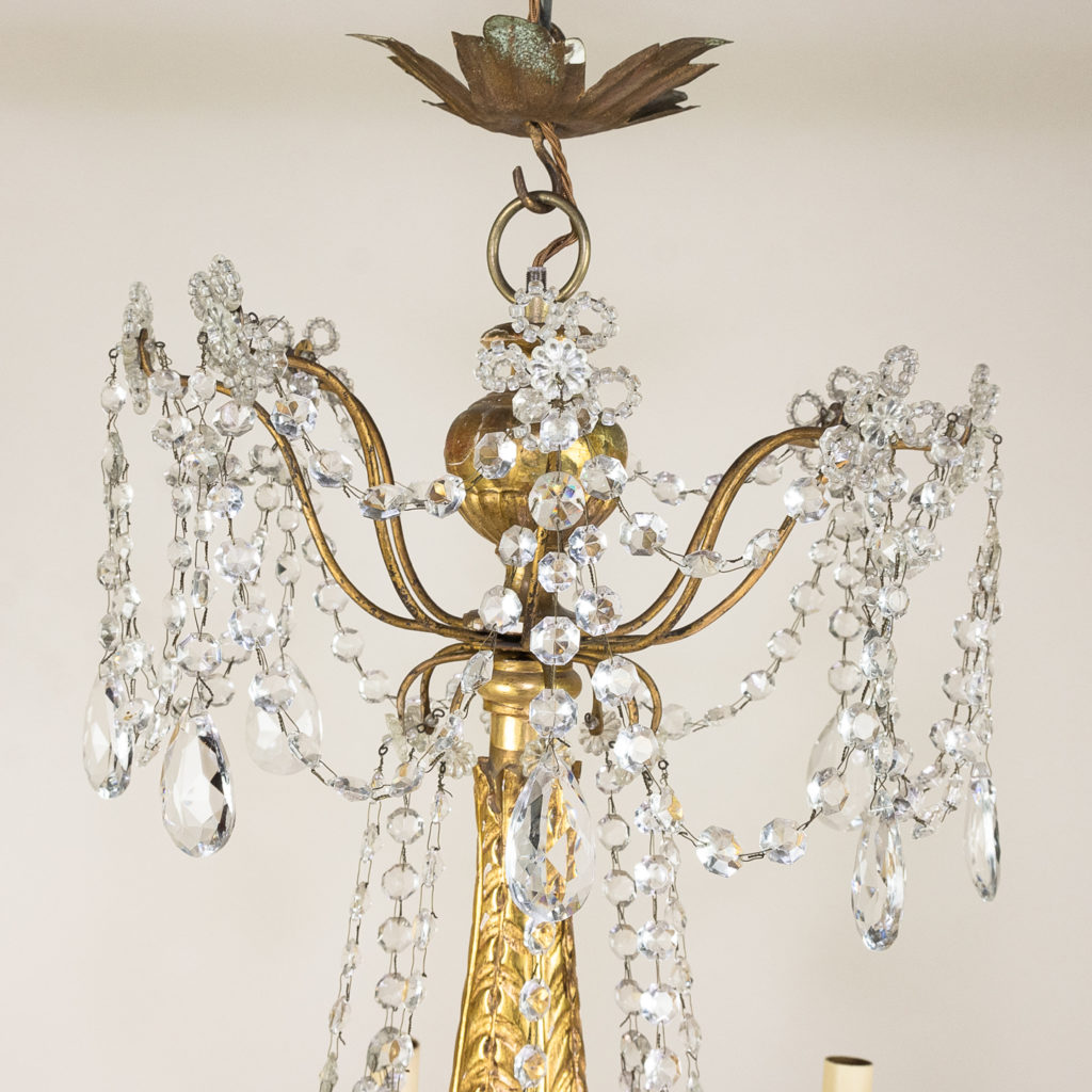 Late nineteenth century Genoese giltwood and glass chandelier, -139301