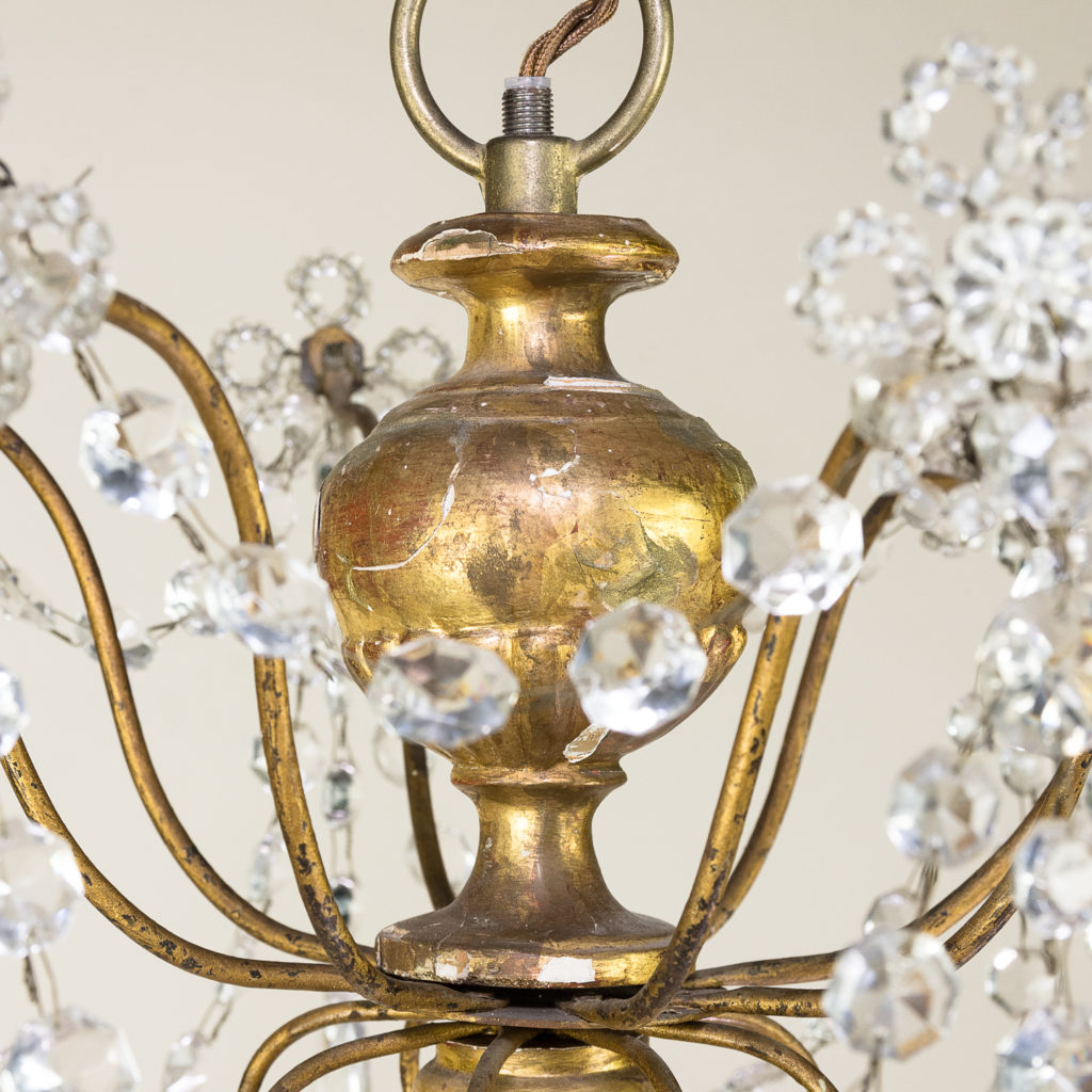 Late nineteenth century Genoese giltwood and glass chandelier, -139303