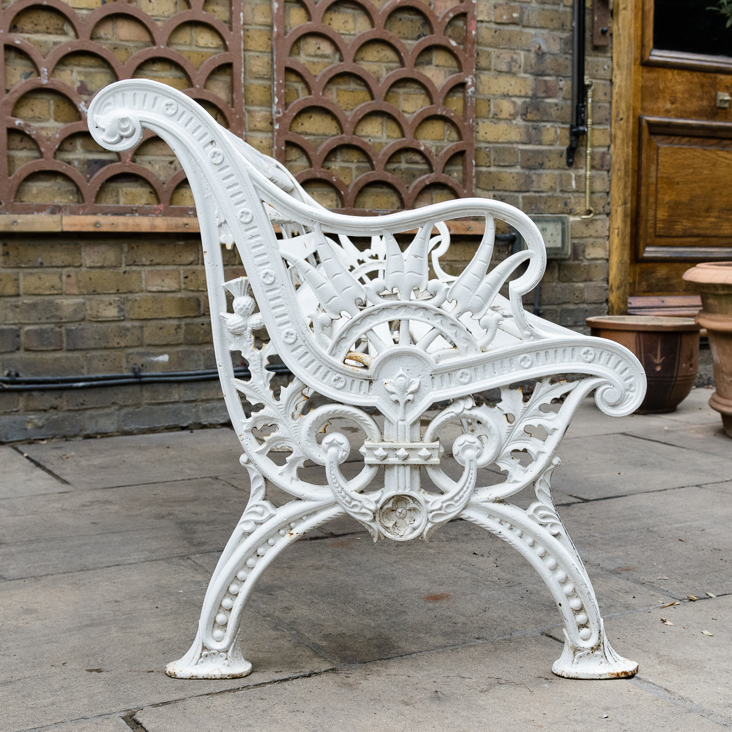 Cast iron victorian bench discount