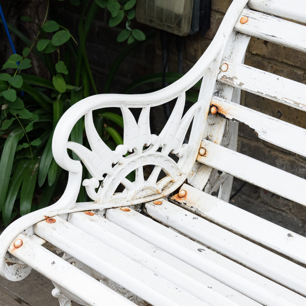 Victorian cast iron garden bench, -138980