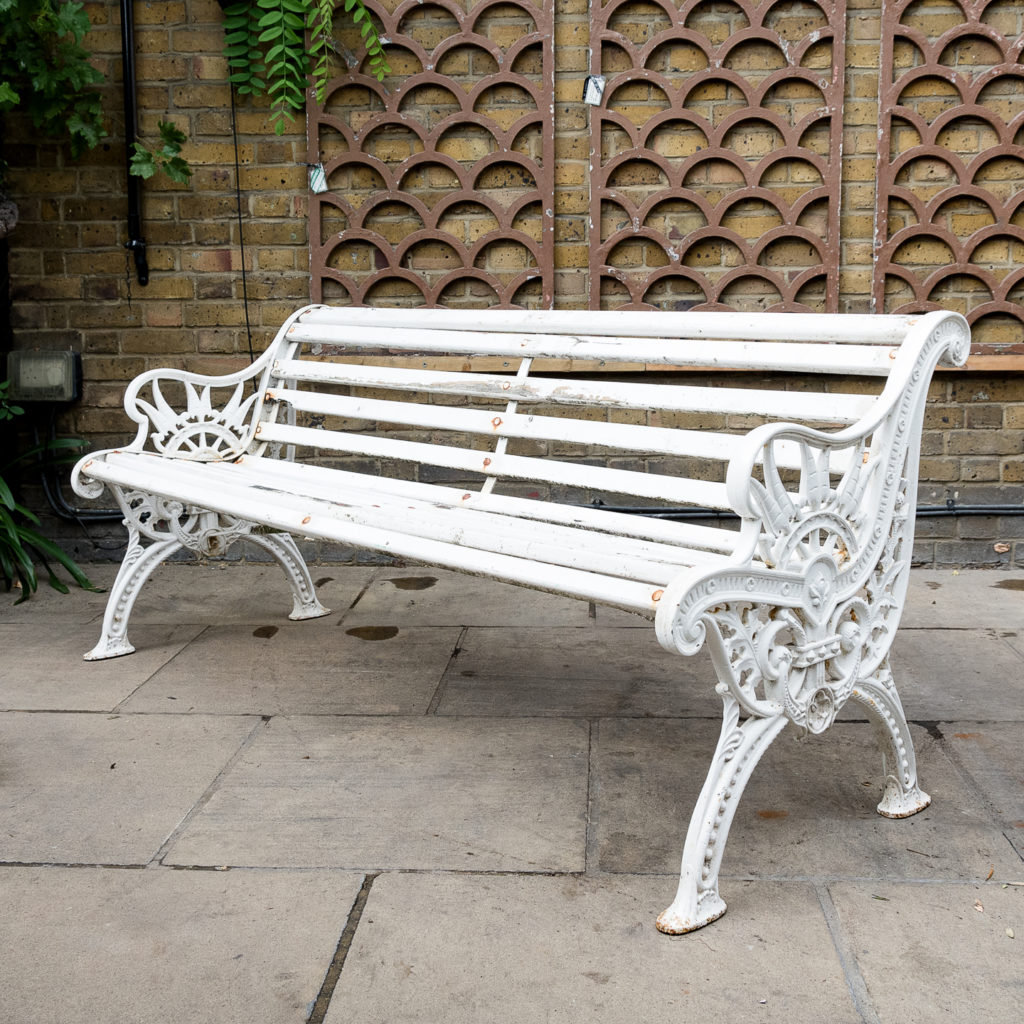 Victorian cast iron garden bench,