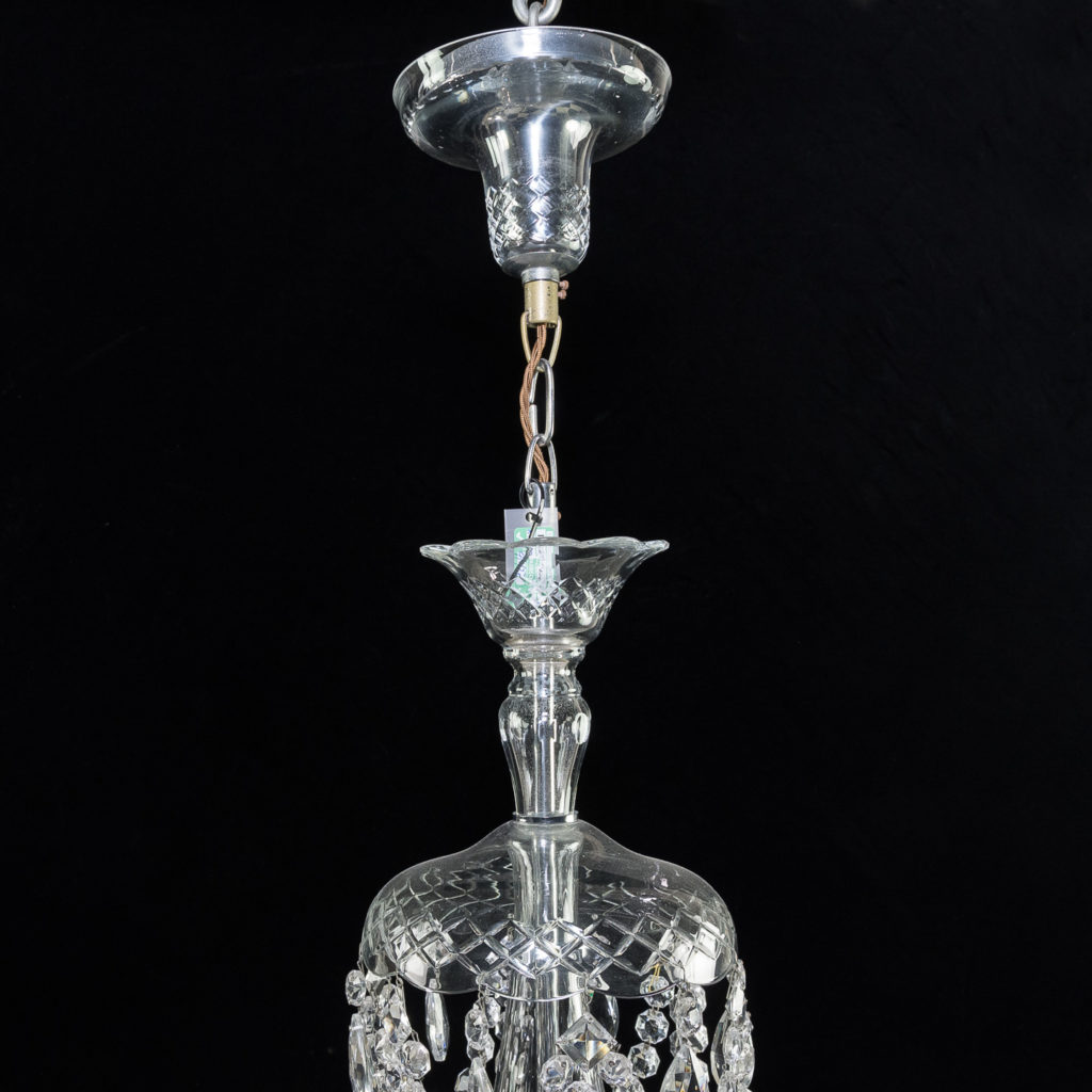 Nineteenth century style six light glass chandelier, -139281