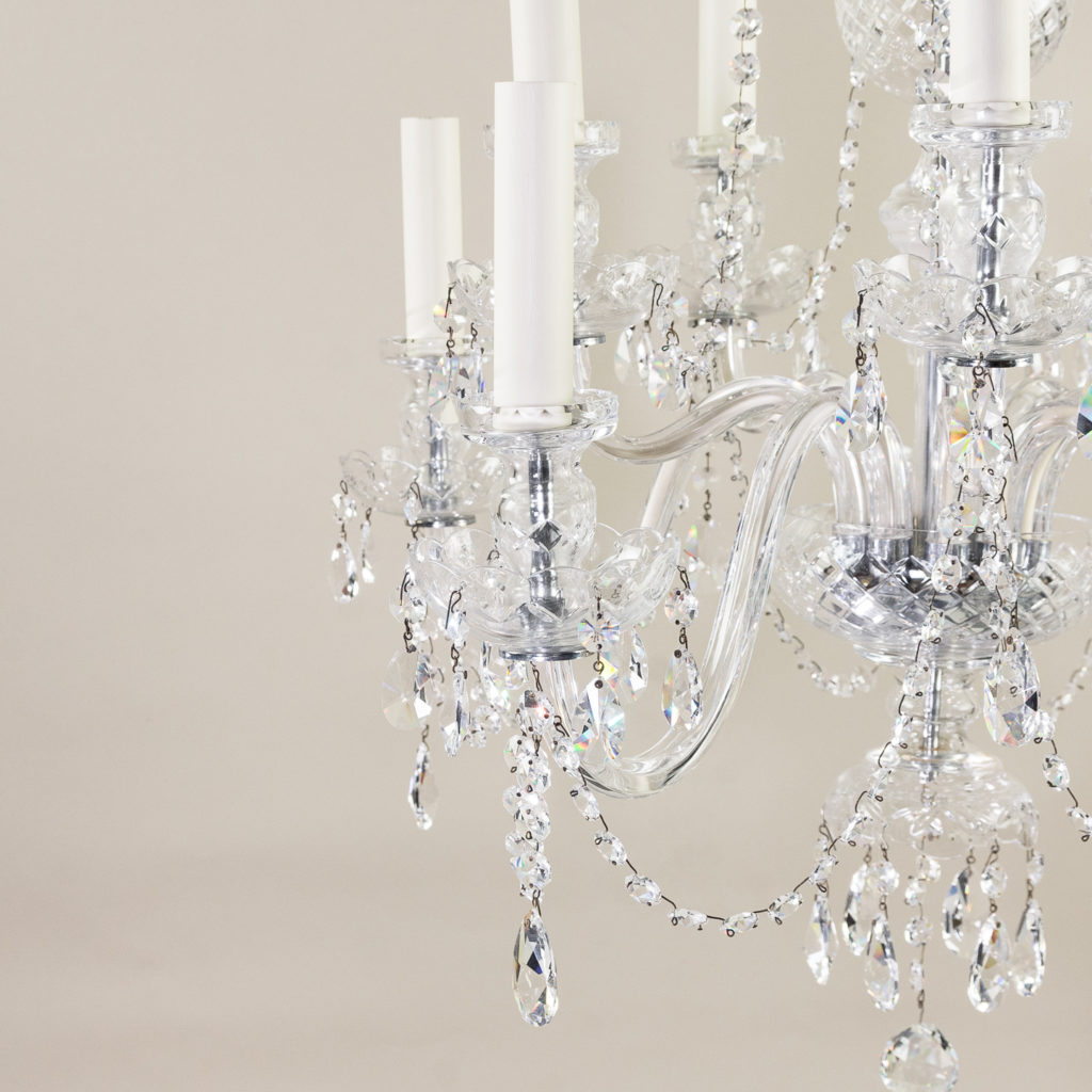 Pair of nineteenth century style ten light glass chandeliers, -138879