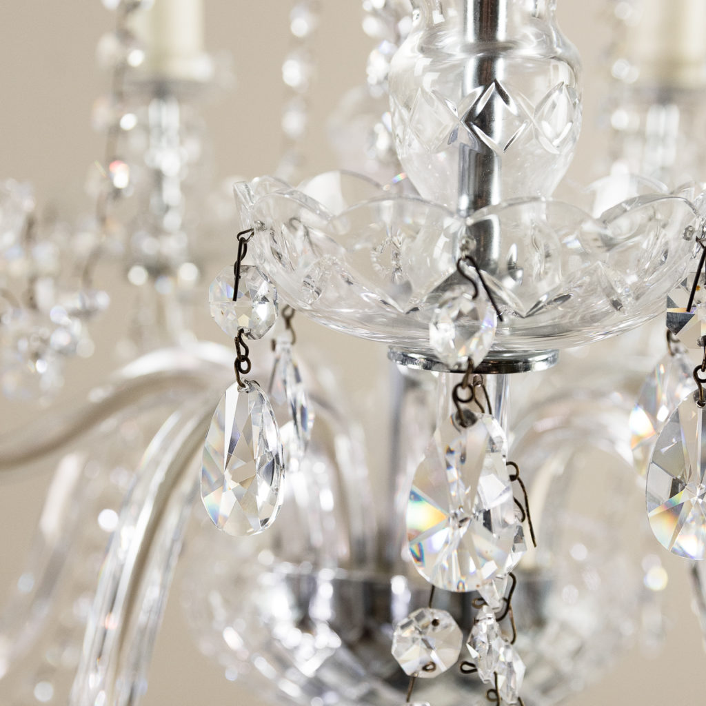 Pair of nineteenth century style ten light glass chandeliers, -138883