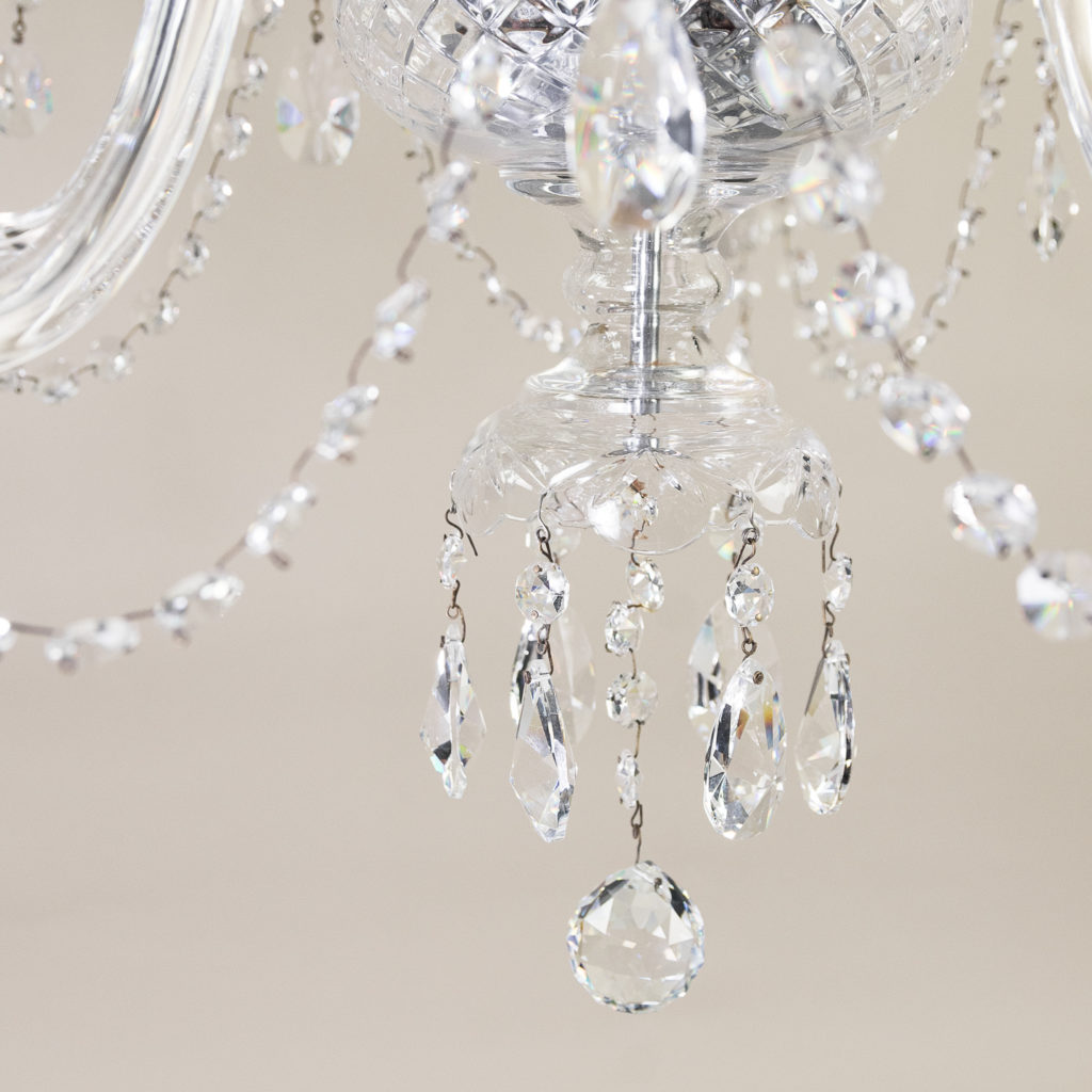 Pair of nineteenth century style ten light glass chandeliers, -138884