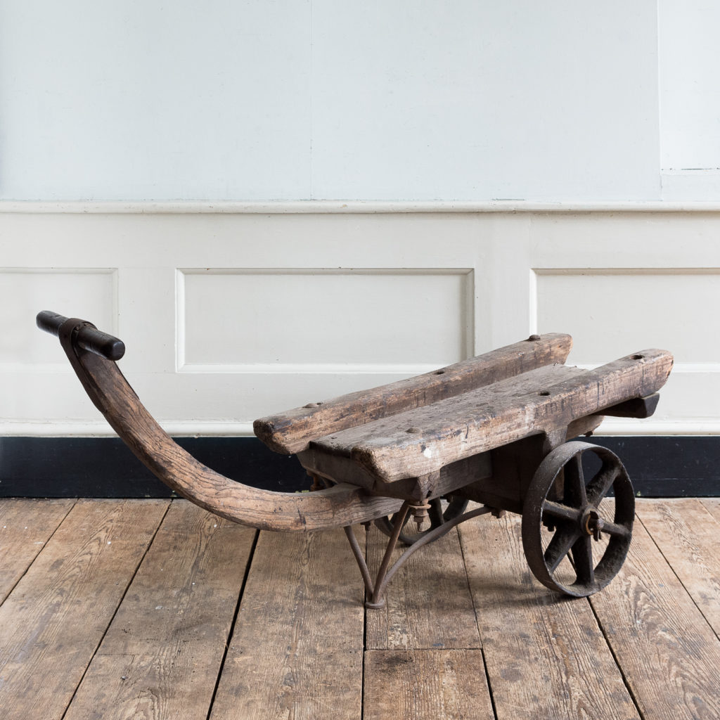 Nineteenth century elm Docklands goods barrow,