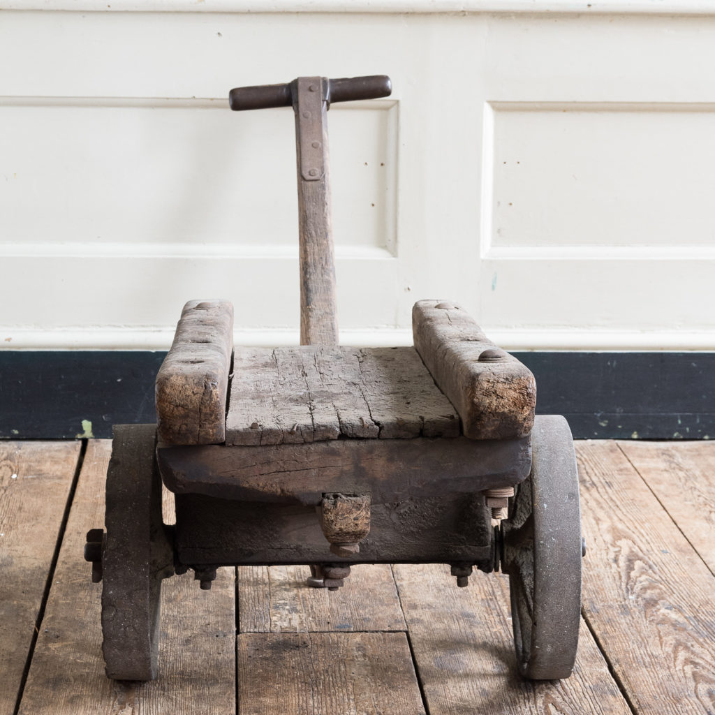 Nineteenth century elm Docklands goods barrow,