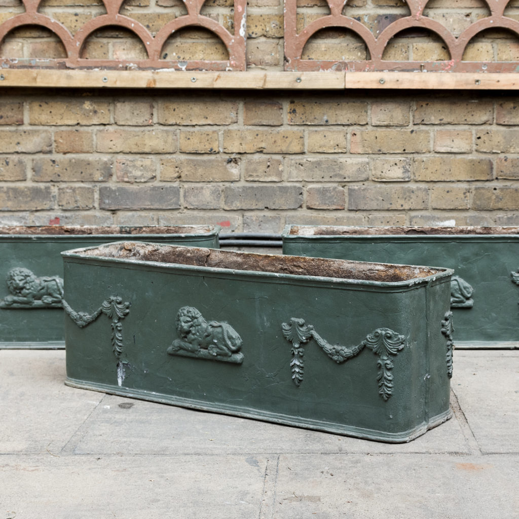 Twentieth century lead window boxes,