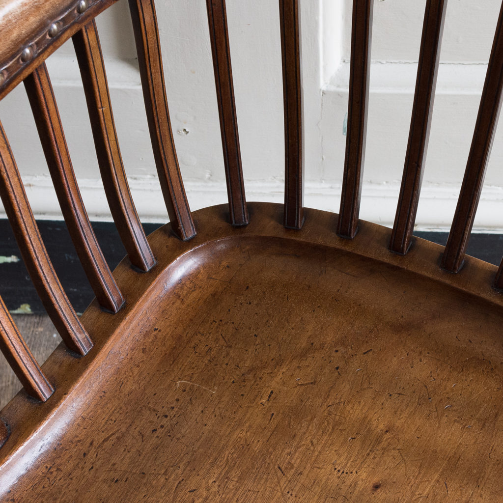 Pair of early twentieth century mahogany library chairs, -138874