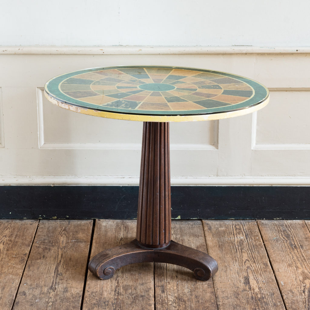 Regency style marbleised ‘specimen’ table,