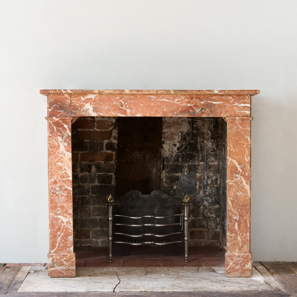 Early twentieth century faux-marble fireplace,