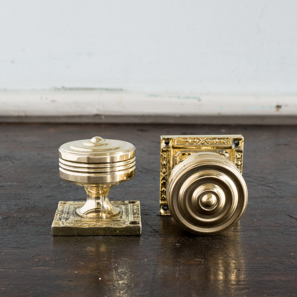 Georgian style brass door knobs,-138848