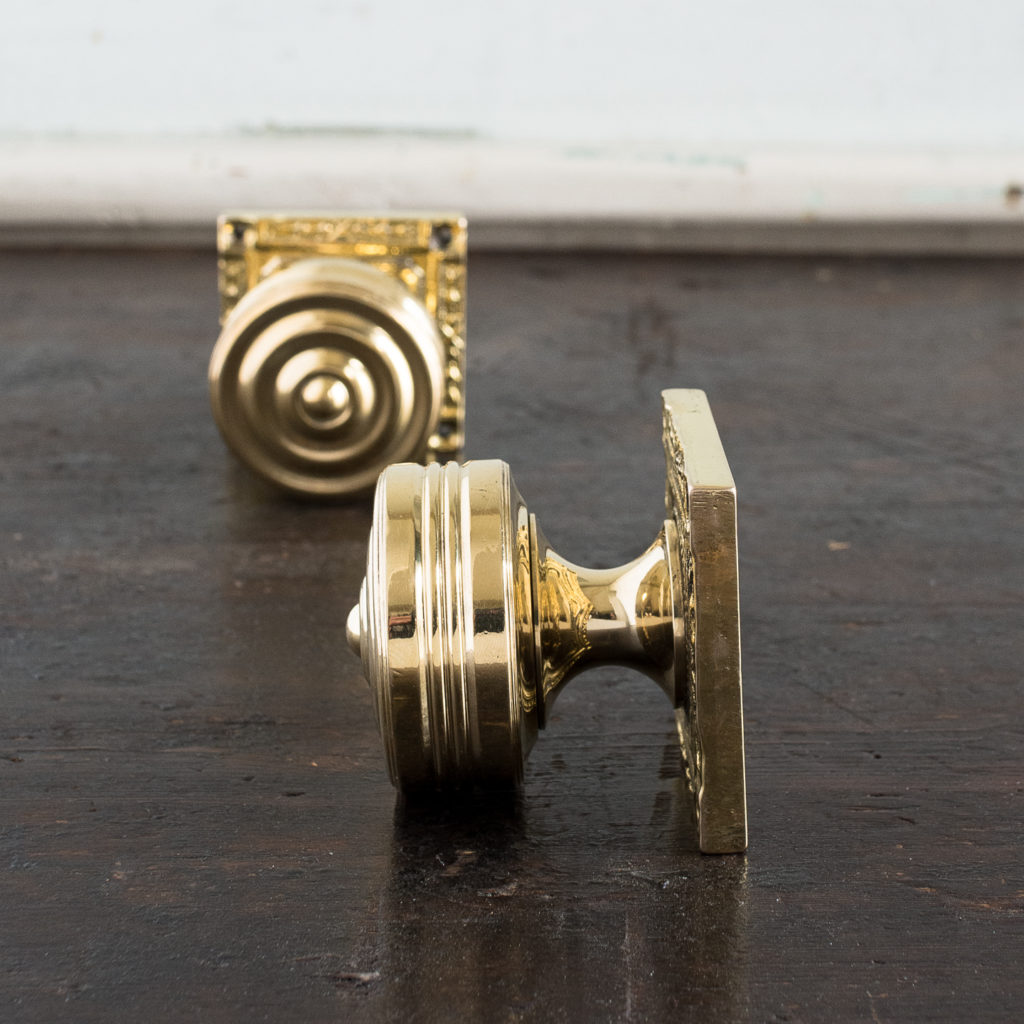 Georgian style brass door knobs,-138850