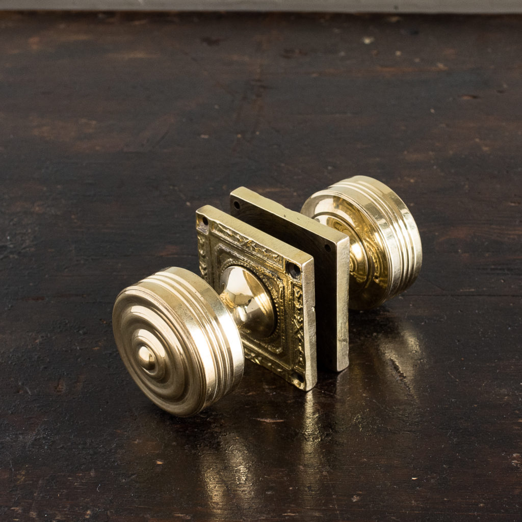 Georgian style brass door knobs,-138851