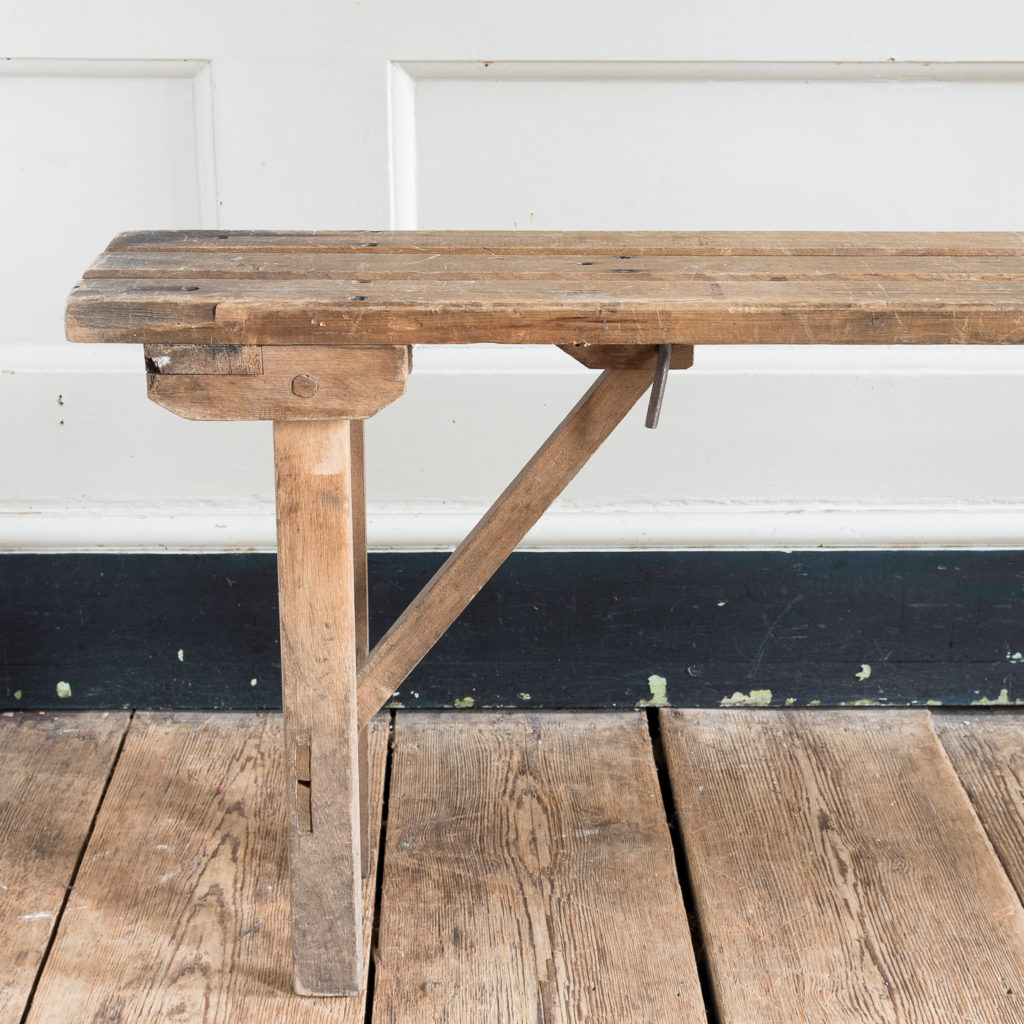 Twentieth century beech folding bench,-139355