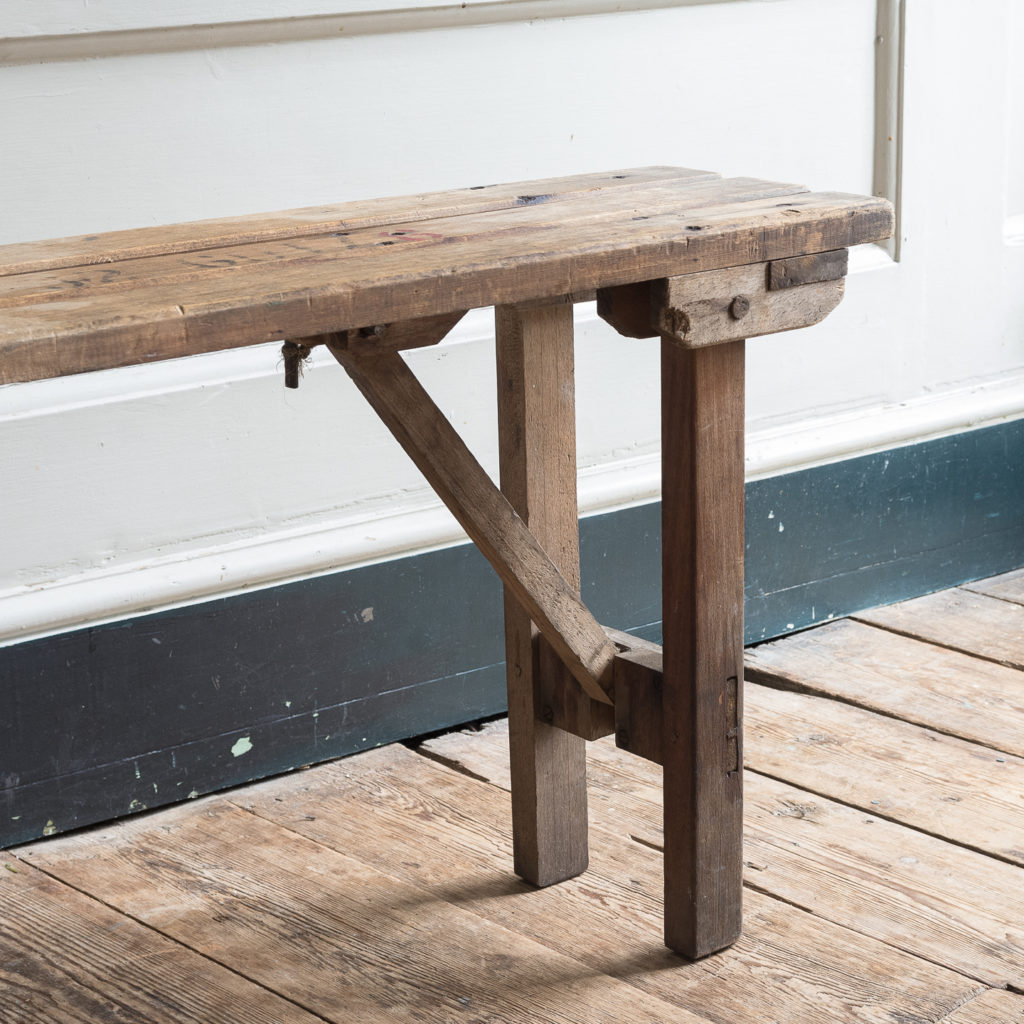 Twentieth century beech folding bench,-139356