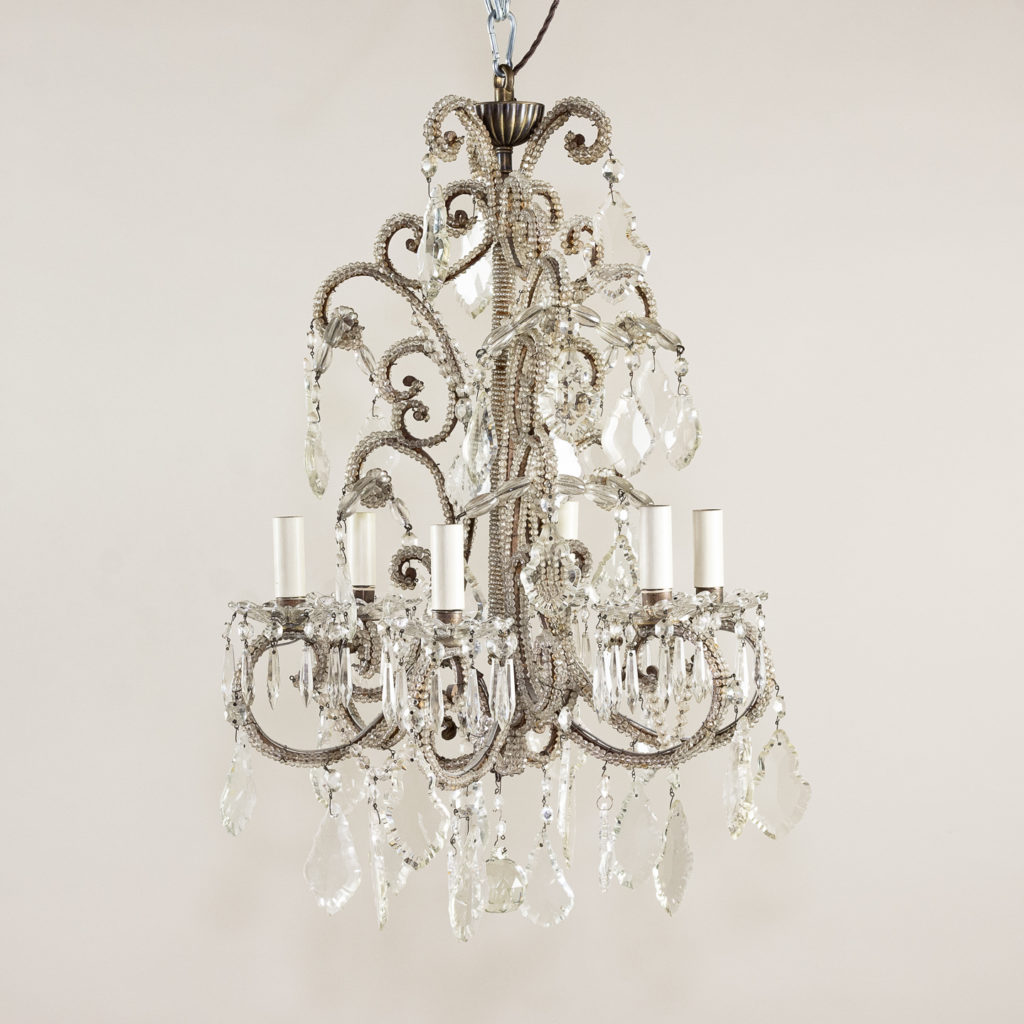 Pair of early twentieth century French chandeliers,