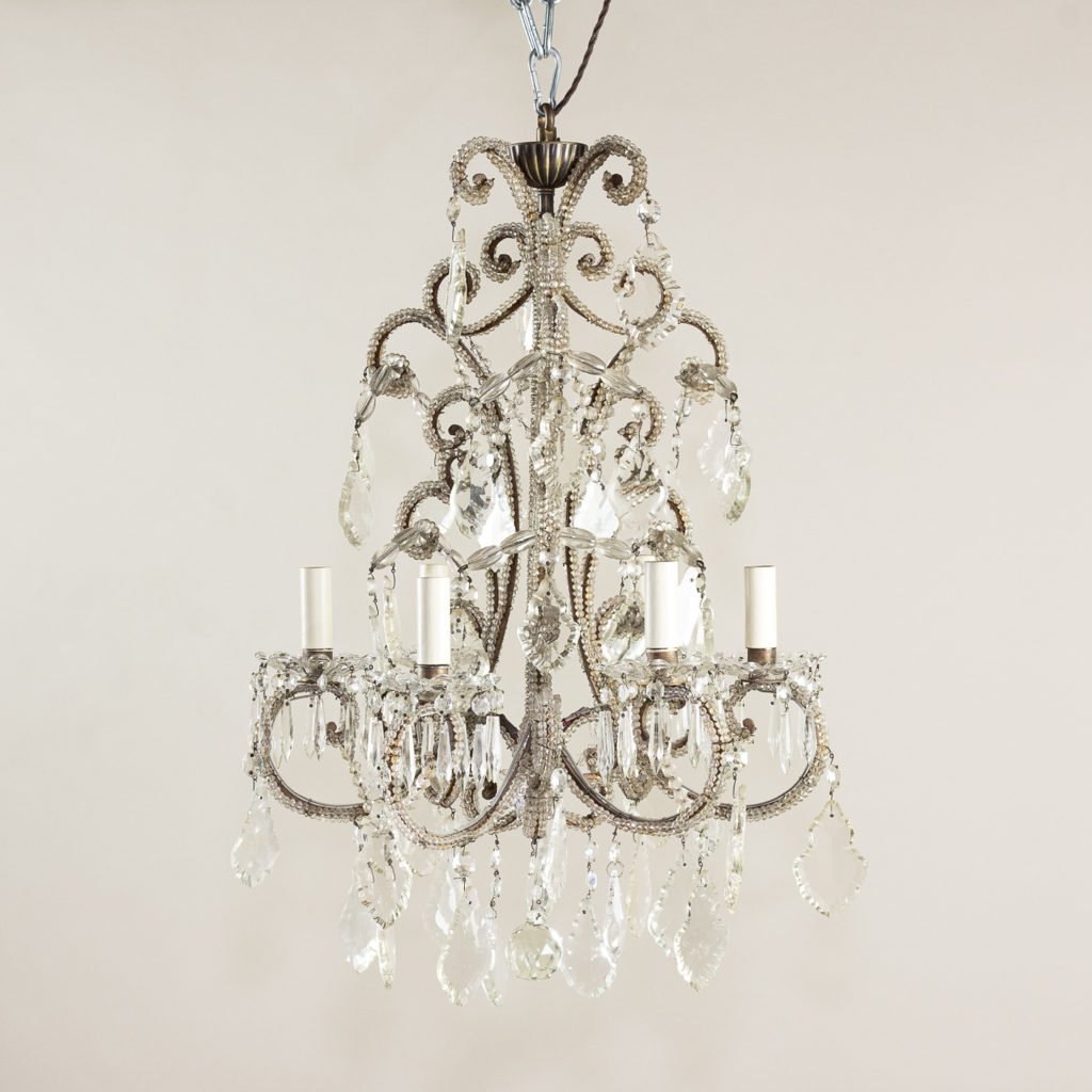 Pair of early twentieth century French chandeliers,