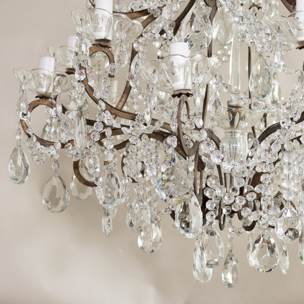 Twentieth century Continental eighteen light moulded glass chandelier, -139169